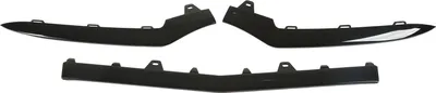 Image de 3 pièces noir brillant carénage inférieur de pare-chocs avant, remplacement pour Mercedes-Benz Classe E W212 AMG Line Facelift 2014-2016