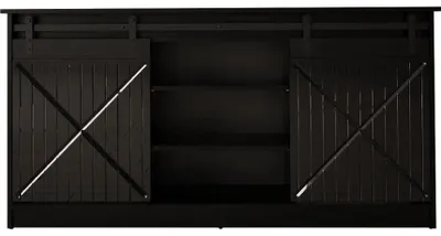 Produktbild von Cama Kommode 160x80x35 GRANERO schwarz/schwarz glänzend, Schwarz, Partikelbord, Einfarbig, Modern, Rechteckig, Partikelbord