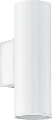 Produktbild von EGLO LED Außen-Wandlampe Riga-LED, 2 flammige Außenleuchte, Wandleuchte aus verzinktem Stahl und Kunststoff, Farbe: Schwarz, weiß, IP44
