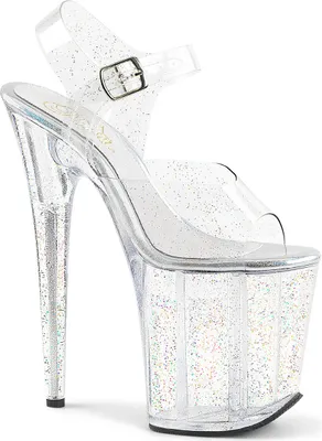 Produktbild von FLAMINGO-808MMG Damen Sandale von Pleaser, Transparent EU 43, US 13
