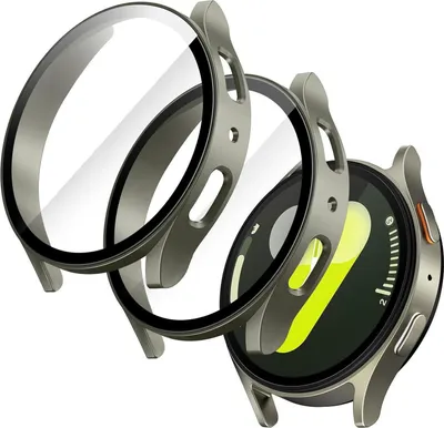 Produktbild von JETech Schutzhülle mit Schutzfolie für Samsung Galaxy Watch 7 44mm, 2 Stück - Grün