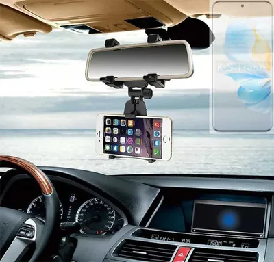 Produktbild von K-S-Trade Smartphone Halterung kompatibel mit Honor 100 Pro Rückspiegel Halterung schwarz Auto Halterung KFZ Halter