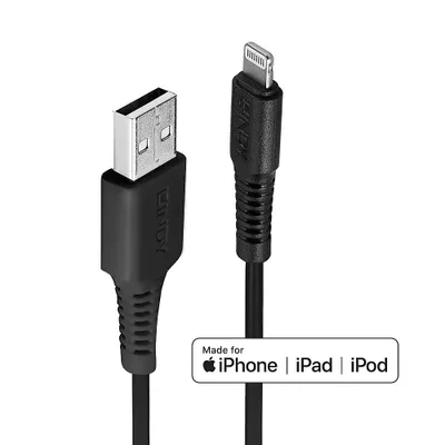Produktbild von Lindy 31322 Lightning-Kabel 3 m Schwarz