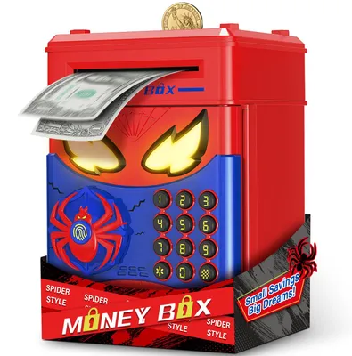 Productafbeelding van Elektronische spaarvarken met virtueel vingerafdruk, pincode en automatische geldinworp – een geweldig cadeau voor kinderen.