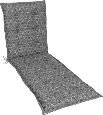 Produktbild von Herlag Liegenauflage Valeria 195x60x7,5cm für Gartenliege Mandala-Muster Anthrazit