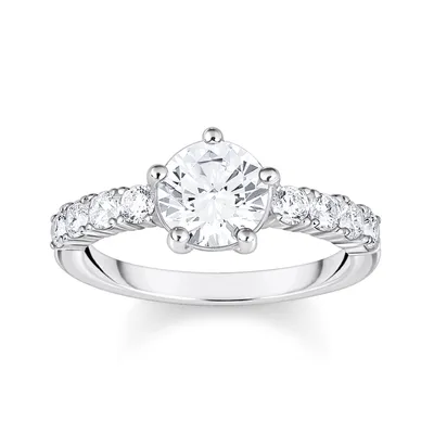 Produktbild von Thomas Sabo Solitärring TR2440-051-14 Silber/Zirkonia