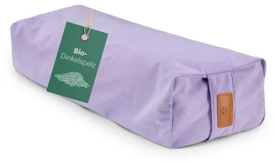 Produktbild von DoYourYoga Yoga-Bolster lila Paravati Kord gefüllt Dinkelspelz eckig