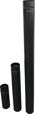 Produktbild von Pellet-Ofenrohr Bertrams Ø 80 mm pulverbeschichtet schwarz 0,50 m