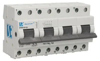 Zdjęcie produktu dla Przełącznik modularny sieciowy do generatora, 4P, 125A