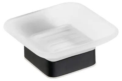 Produktbild von Seifenschale Bemeta Nero sandgestrahltes Glas/schwarz