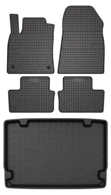 Produktbild von Gummimatten + Kofferraumwanne für Renault Clio V 2019- (oberer Ladeboden) – Schwarz, passgenau – Wielganizator SolidPRO