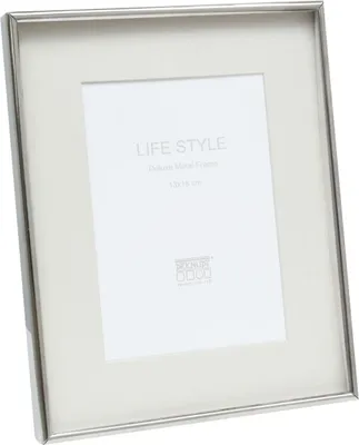 Produktbild von Deknudt S57MP1 Fotorahmen, silber, 13 x 18 cm, mit Passepartout