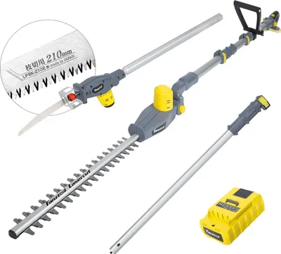 Produktbild von FANZTOOL 20V Li-Ion Akku 2-in-1 Hochentaster/teleskop Heckenschere mit 2Ah Akku & Ladegerät, Reichweite bis 5 m, 17 cm Schnittstärke, leichtes Gewicht 3,5 Kg