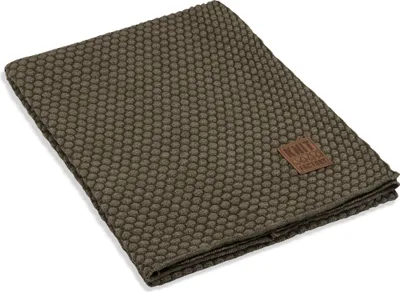 Produktbild von Knit Factory Juul Plaid - Grün/Olive - 160x130 cm