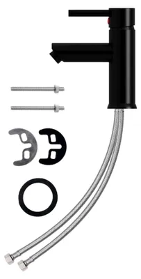 Produktbild von Waschtischarmatur für das Badezimmer, Schwarz, 130x176mm