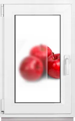 Immagine prodotto di Finestra Framex per cantina Finestra in PVC Vetro satinato bianco Larghezza x altezza 50 x 80 cm (500 x 800 mm) Doppia (32 mm) rotazione/inclinazione DIN sinistra (maniglia destra)