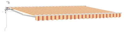 Produktbild von Elektrische ausziehbare Markise - CLORIS - Wettersensor - Gelb und Orange 5x3,5 m - Markisen C1243