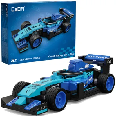 Produktbild von Cada Bauklötze Circuit Racing Car Blau 123 Stück