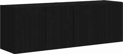 Obrázek produktu pro vidaXL TV nástěnná skříňka 2 ks Černá 59,5 x 31 x 40 cm Materiál na bázi dřeva