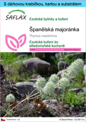 Obrázek produktu pro SAFLAX Dárková sada - Španělská majoránka - Thymus mastichina - 250 Semena - S dárkovou krabičkou, přepravním štítkem, dárkovou kartou a pěstebním médiem