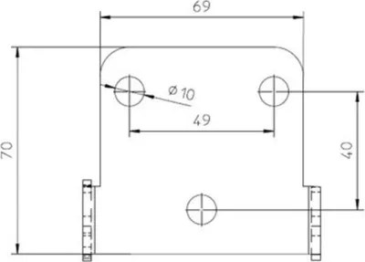Produktbild von HIGHSIDER Universal Halter Typ 3, schwarz für