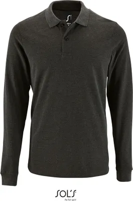 Immagine prodotto di SOLs 02087 | Polo uomo manica lunga in piqué Perfect - Colore: Antracite Melange - Taglia: XL