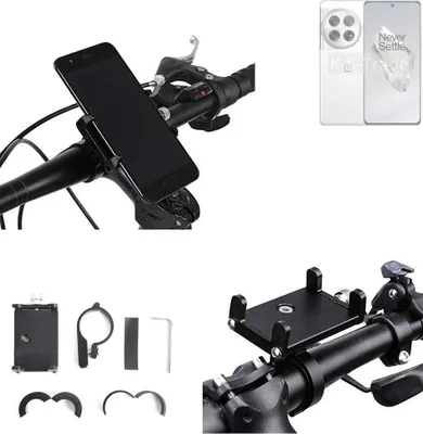 Produktbild von K-S-Trade Handyhalterung für das Fahrrad kompatibel mit OnePlus 12 Halter Lenkstange Fahrradhalterung Motorrad Bike Mount Befestigung Smartphone