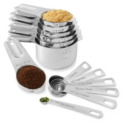 Produktbild von Edelstahl Messbecher + Messlöffel [430]