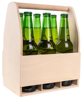 Productafbeelding van Creative Deco Houten Kist voor 6 Bieren, Afmeting 24 x 16 x 30 cm