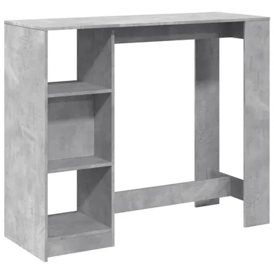 Produktbild von "SALE 2026"Esstisch/Bartisch - CLORIS - Küchentisch elegantes Design - mit Regal Betongrau 124x46x103,5cm Holzwerkstoff - Esstische DEMöbel162867