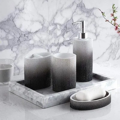 Produktbild von Badaccessoires 4-teiliges Set - Einzigartige und dekorative Designs
