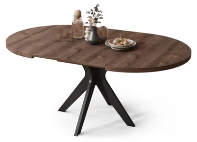Produktbild von Design Esstisch Renzo ausziehbar 110 bis 180 cm rund Esszimmer Tisch