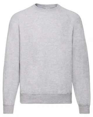 Produktbild von Fruit of the Loom - "Classic" Sweatshirt für Herren/Damen Uni Raglanärmel LT1996 (M) (Grau meliert)