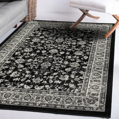 Produktbild von Orient Teppich rot beige grau schwarz klassisch dicht gewebt mit Ornament und Blumenmotiven, Farbe:R8757, Maße:Ø 120 cm Rund