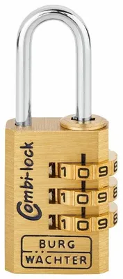 Produktbild von Burg Wächter Ocean Vorhängeschloss 490 NI 40 SB Messing 44 mm -1 Stück