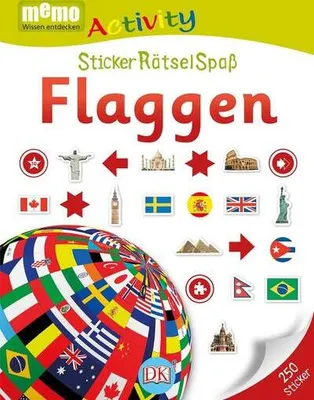 Obrázok produktu pre Activity-Buch Flaggen für Kinder ab 6 Jahren mit Sachwissen, über 250 wiederablösbaren Stickern und interaktiven Aufgaben
