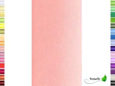 Produktbild von 9m Rolle Tüll 50cm, Farbauswahl:hellrosa 150