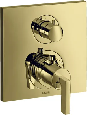 Produktbild von Thermostat AXOR CITTERIO UP m Ab-/Umstellv. u HGri pol. go optic polished gold optic