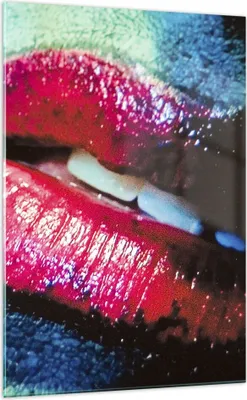 Produktbild von Bilder auf glas - Einteilig - Lippen Gesicht Frau - 70x100cm - Glasbilder - Wandbilder - Bilder - zum Aufhängen bereit - Wanddekoration aus Glas - Glas Bilder - Wandbild auf Glas - GPA70x100-0231