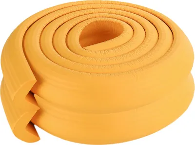 Image de (pack de 2) 2M design de bande en forme de L Épaissir la table de sécurité de bébé. Coussin de protection des coins de l'arête Bandes de choc anti-collision, orange