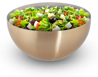 Saladeschaal Edelstahl rund Ø 25 cm 3,5 l gold/silber