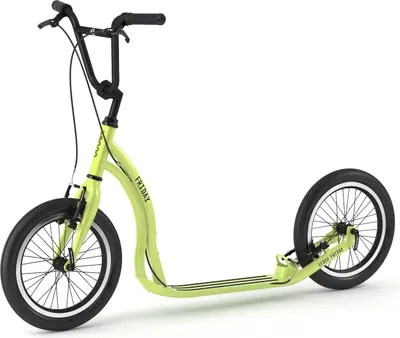 Immagine prodotto di Yedoo Friday Scooter in lega - per adulti e ragazzi, fino a 150 kg, con pneumatici 16/16 e manubrio regolabile Verde