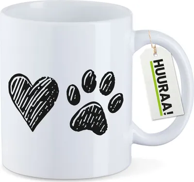 Produktbild von Huuraa Kaffeetasse Herz Tapse 330ml Weiß Keramik Kaffeebecher Geschenkidee
