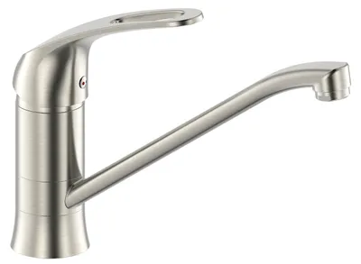 Küchenarmatur, Einloch, Edelstahl, Wasser sparend