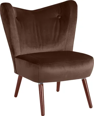 Produktbild von Max Winzer Sessel Sari - Samtvelours braun - Maße: 70 x 69 x 86 cm