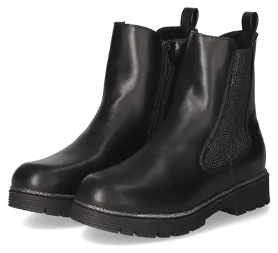 Immagine prodotto di Stivali Chelsea da bambina del marchio Indigo, colore nero, realizzati in tessuto e materiali sintetici, taglia 31