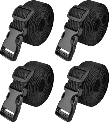 Image de TRIWONDER Sangle en nylon noir 25mm - 4 pièces, résistant à l'usure - 1m
