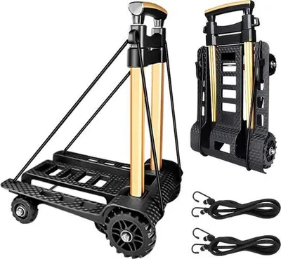 Zdjęcie produktu dla Składana wózek ręczny, nośność 60 kg, lekka aluminiowa konstrukcja