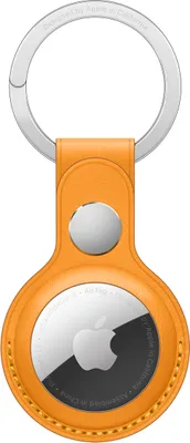 Produktbild von Apple Airtag Hülle Leather Key Ring für AirTag - California Poppy