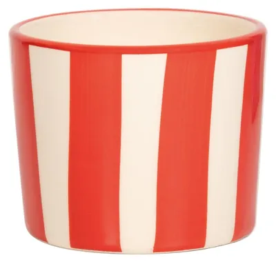 Immagine prodotto di Lido Set 2 Bicchieri Righe Tumbler in Vetroceramica Artigianale Colore Rosso - Design Civita Castellana per Bevande e Dessert Modello LIDO-RIGHE-ROSSO